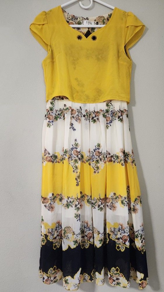 Yellow Floral Dress