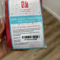 Gate Check Travel Bag For Car Seats