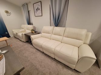 Electric Leather Recliner Couch Set 🛋