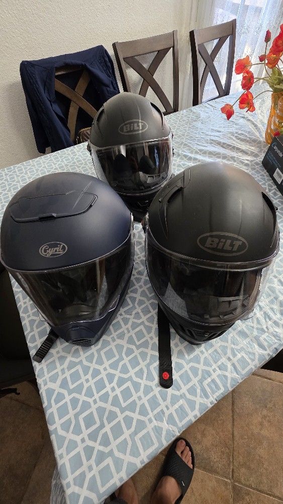 Selling my motorcycle Helmet. XL, L, and Small asking $50 for each. Price is firm