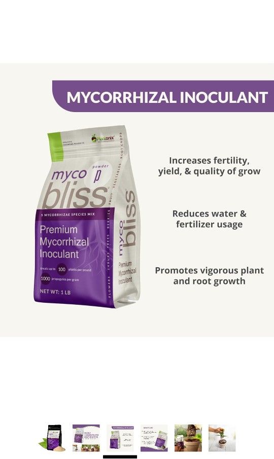 5lb Myco Bliss - Mycorrhizal Inoculant (Powder) for Plants

Root Development
