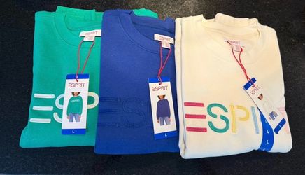 Brand new w tags ESPRIT CREWNECK SWEATSHIRTS size S M L XL or XXL