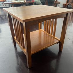 End Table with Lower Shelf Mission Style