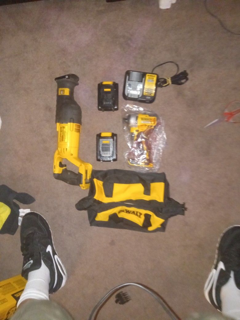 Dewalt Saw And Brand New Dewalt Gril