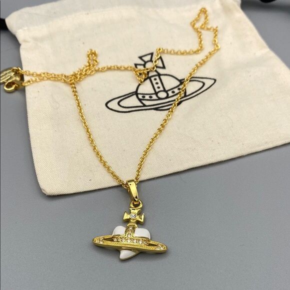 Vivienne Westwood Gold and White Necklace