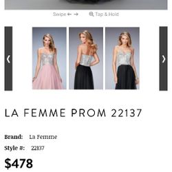 Brand New La Femme Designer Prom Dress / Evening Dress