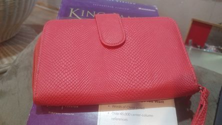 Coral color wallet
