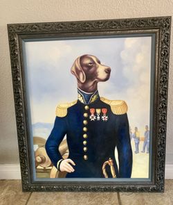 Oil dig painting In custom framed