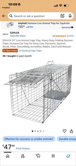 Animal cage trap