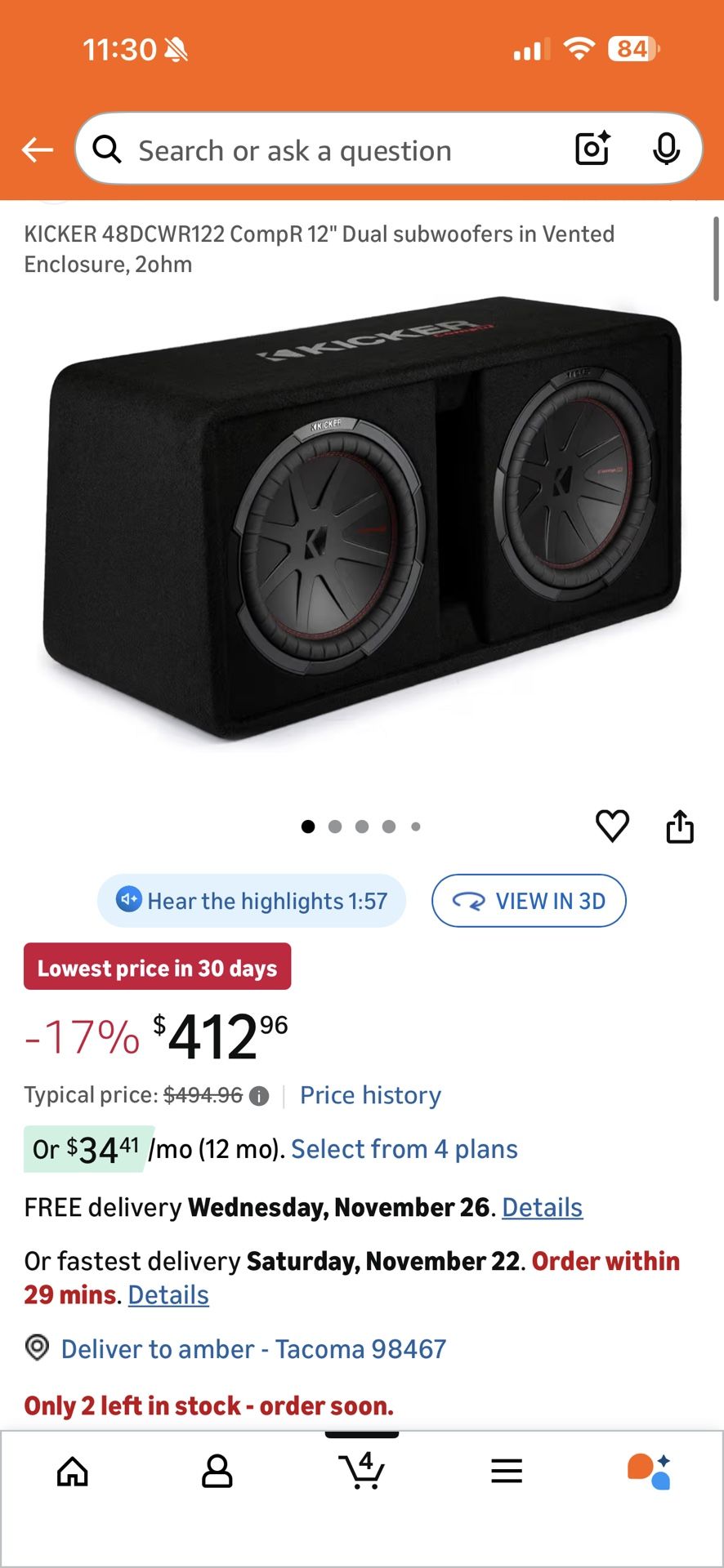 12” Kicker Competition Sound Woofers 