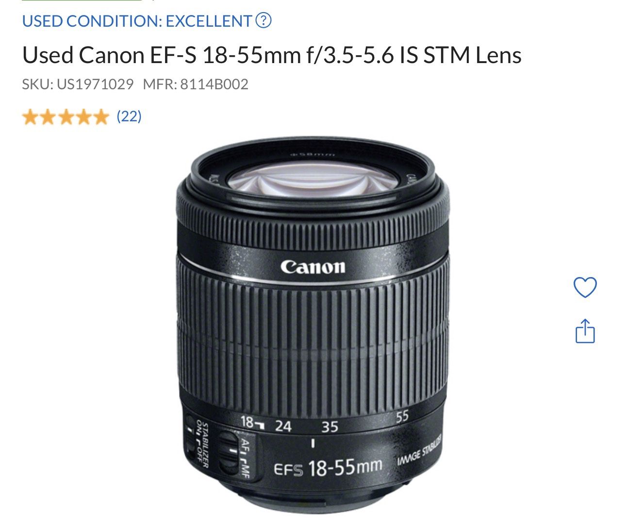 canon 18-55mm lens