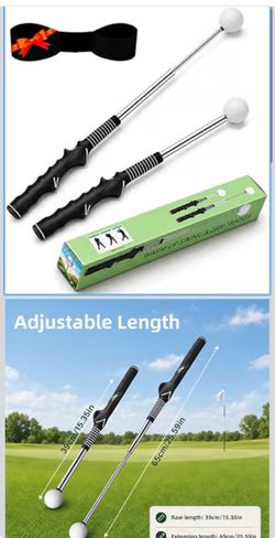 new Golf Swing Trainer & Golf Grip Trainer with Arm Band for Right Handed Retractable Golf Training Aid, Click Feedback & Grip Correction, Indoor & Ou