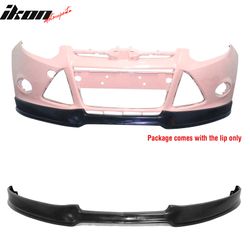 Fits 2012-2014 Ford Focus Base KB Style Front Bumper Lip Spoiler Unpainted PU 2PCS