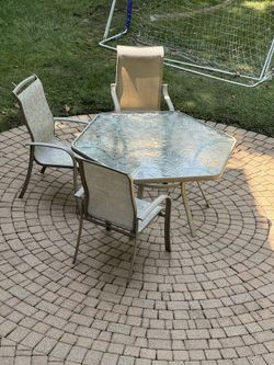 Outdoor Tables & 3 Chairs