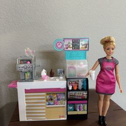 Barbie Coffee Shop with Doll
