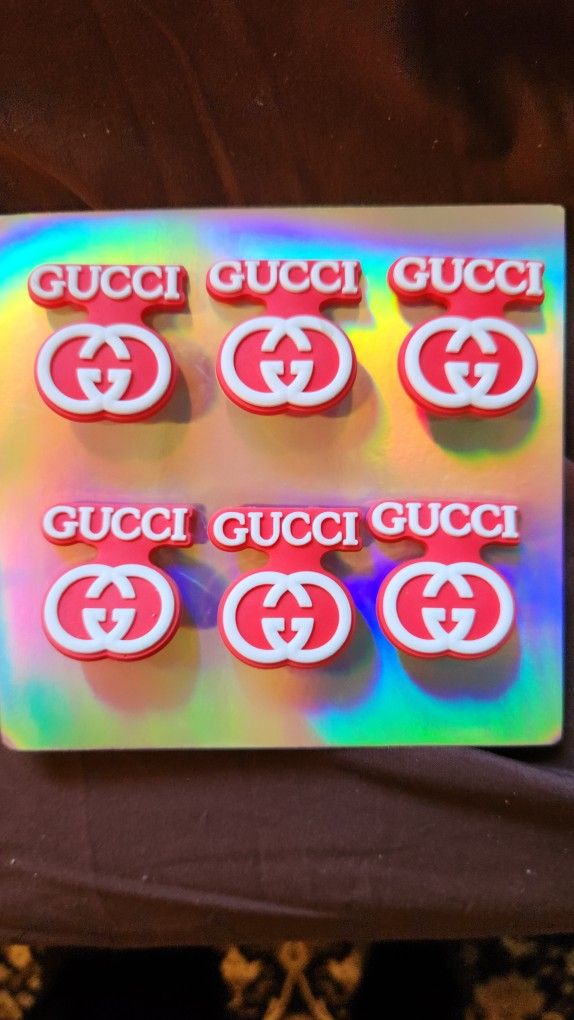 Gucci Croc Charms  6 Pieces Luxury Designer Fashion Bag Keychain  Accessories 