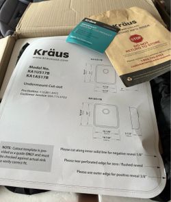 New kraus undermount sink