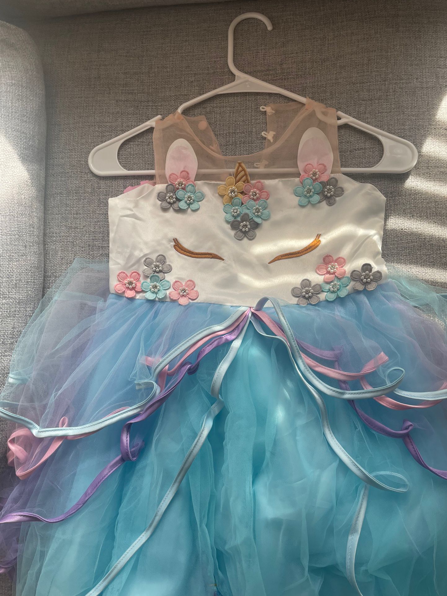 Unicorn Blue And Pink Dress Size 10-12