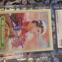 Signed joe theismann graded at 10