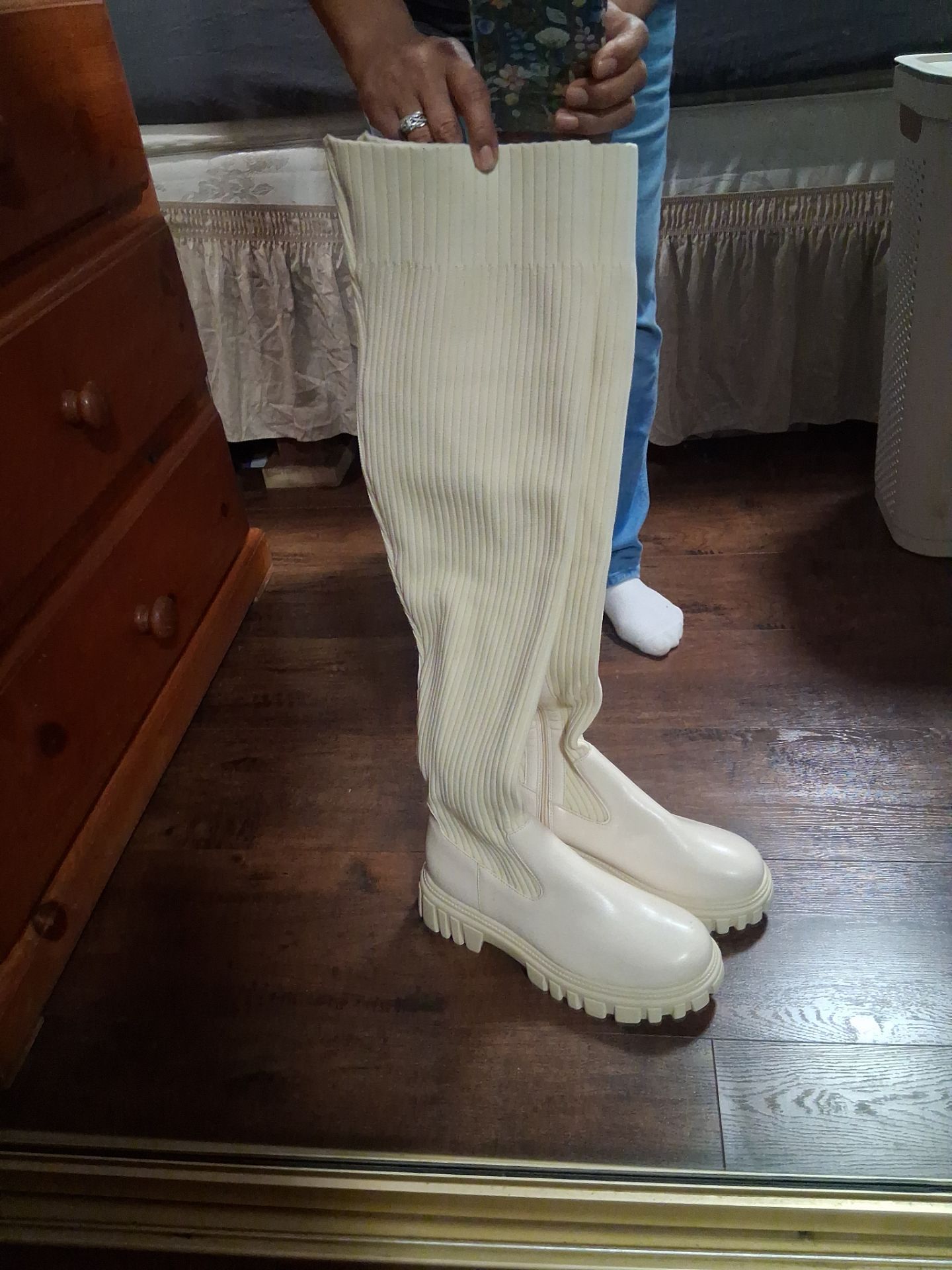 Women's beige boots