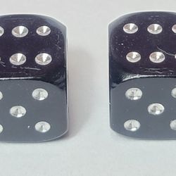 Black Dice Car Truck Auto Valve Stem Wheels Tires