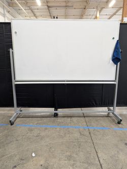Large Mobile Dry Erase Whiteboard with Rolling Stand
