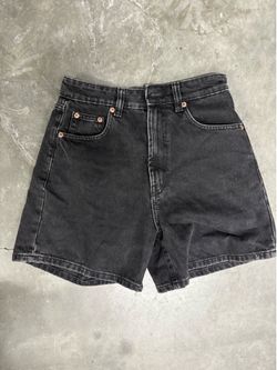 black Zara high waisted denim shorts