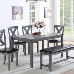 New Gray Dining Room Set 