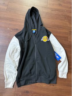 NBA Lakers Full Zip Hoodie Y2K Streetwear Colorblock NWT Large LA