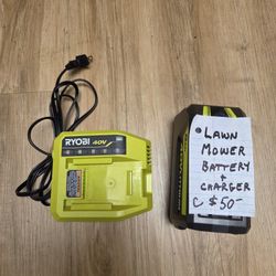 Lawn Mower Battery And Charger