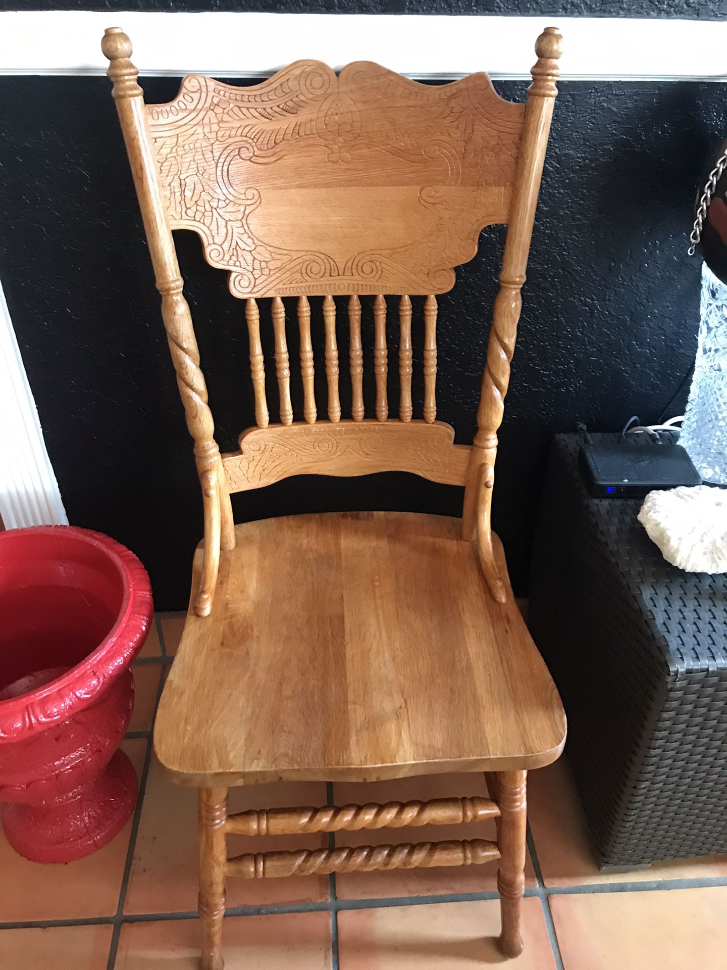 Antique solid wood chair