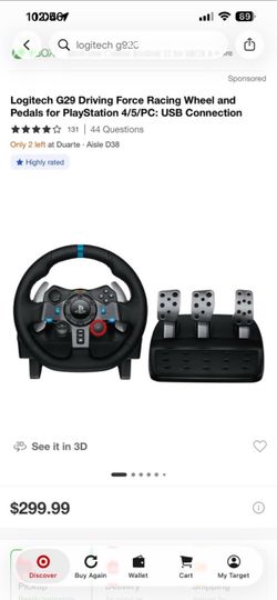 Logitech G29 driving force racing and driving pedals