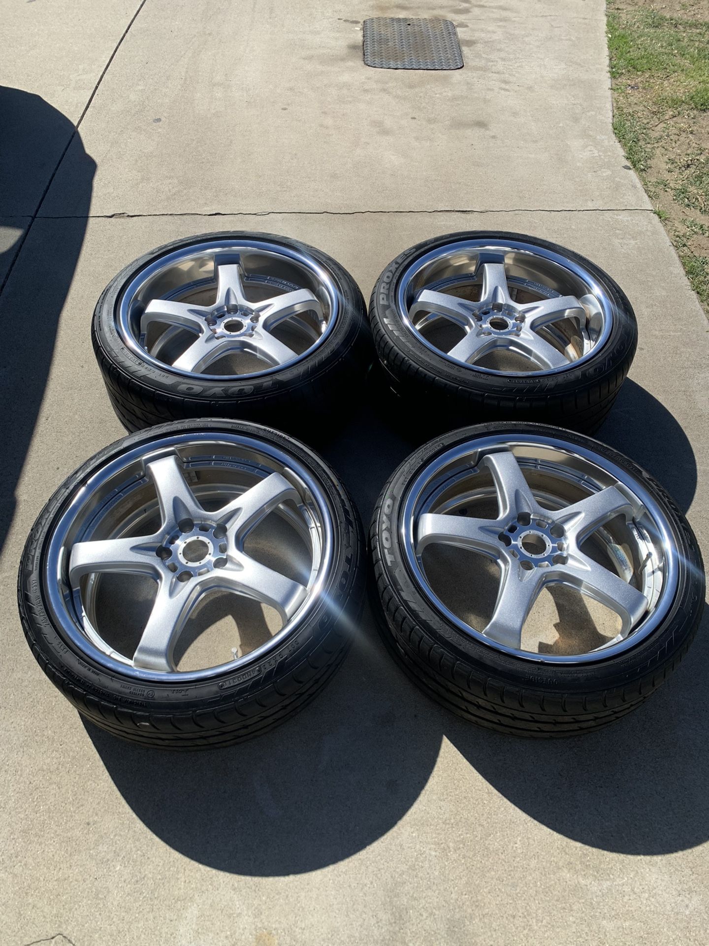 Staggered Rh Evo R5 Wheels Rims 350z 370z G35 G37 Genesis Mustang Supra Rx7 Is300 300zx Gs300 Is350