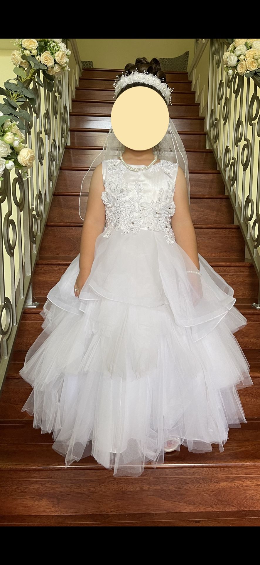 Flower Girl White Dress 