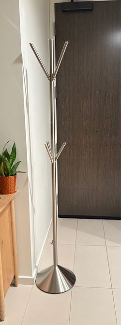 Brushed Stainless Steel Coat Rack