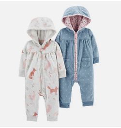 Carter’s 2 Pack Onesies Size 12 Months, 18 Months OR 24 Months Available Brand New $15 