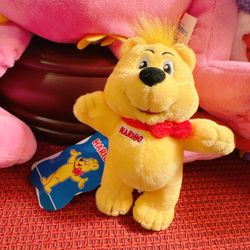 Haribo Goldbear German Jelly company mascot backpack / bag charm Plush Toy