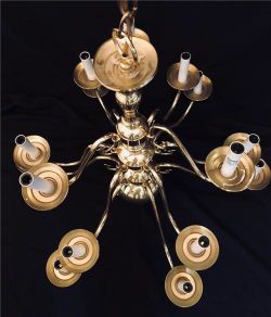 Brass hanging chandler will be beautiful in your home.