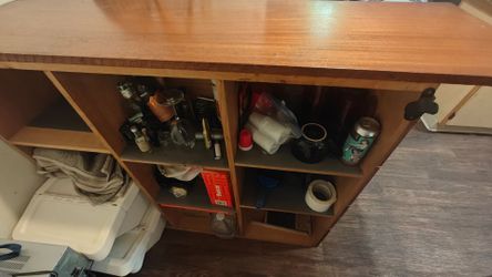 Wood Dry bar with Barstools