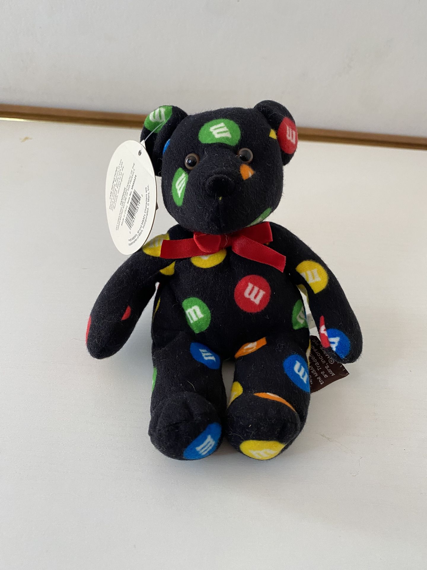 M&M's World Multicolored Candies Dog Plush Stuffed Animal Toy Black Y2K Collect