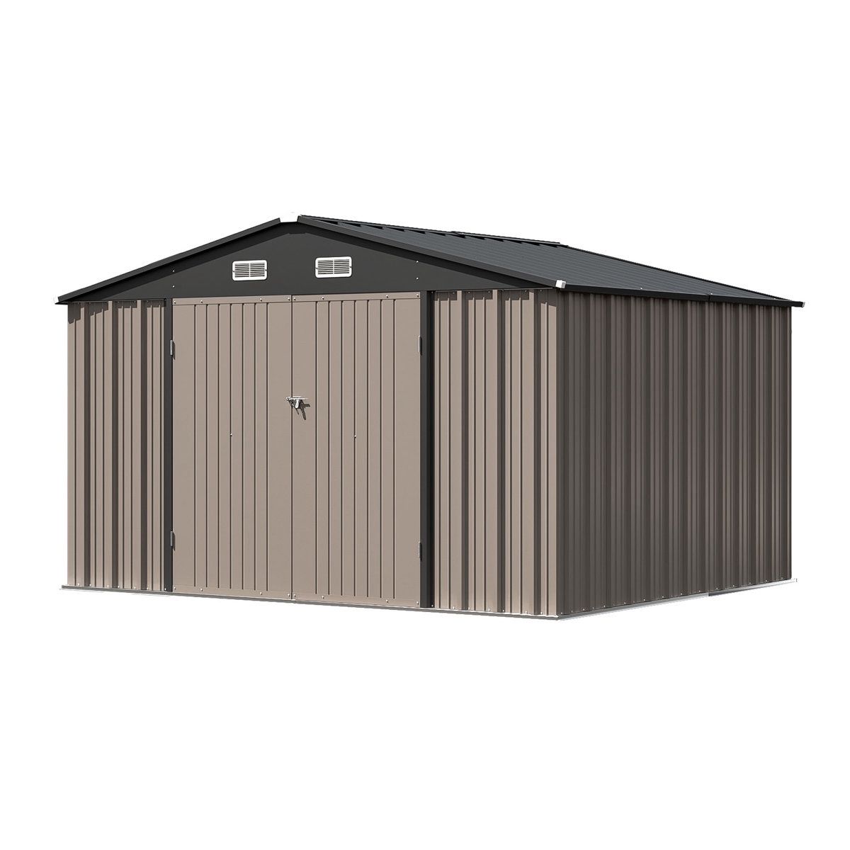 10 ft. W x 8 ft. D Metal Storage Shed