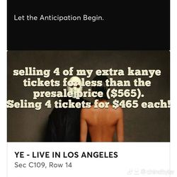 kanye tickets $465 only