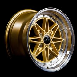 JNC002 Gold Machined Lip Wheels - 15"