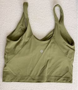Lululemon Crop Top Olive Green, Size S