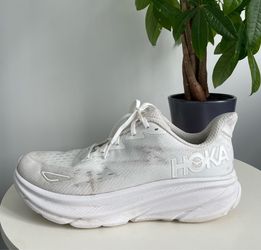 Women Size 11 Hoka One One Clifton 9 White Running Shoes