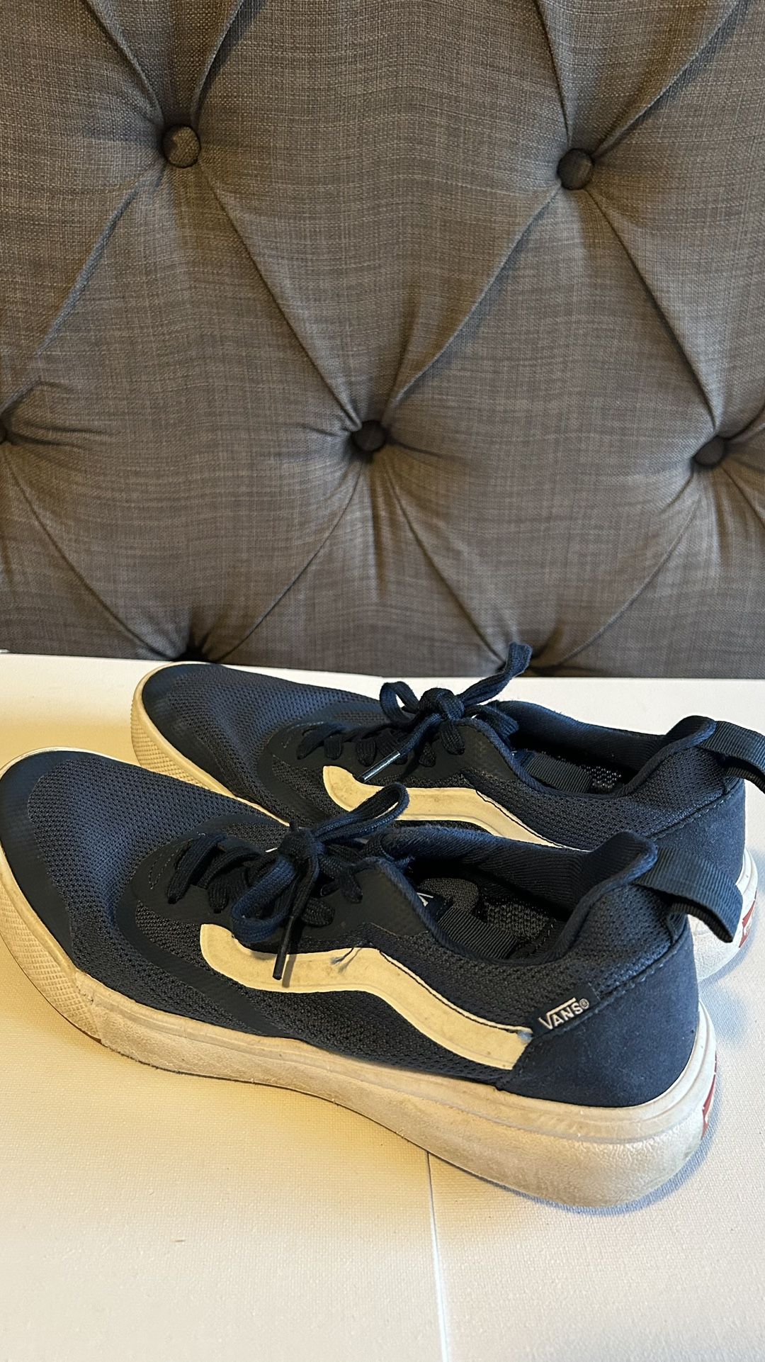 Athletic Vans: Navy Blue (Slightly Worn)