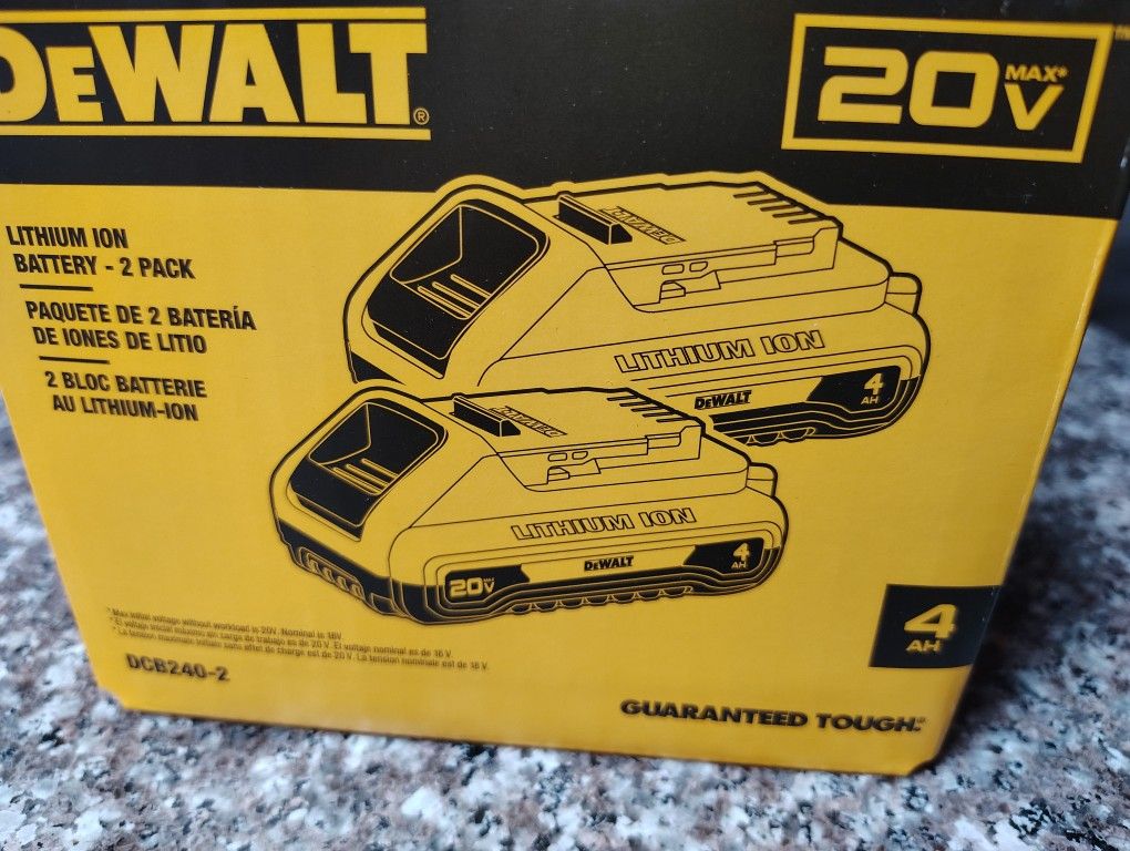 DeWalt 4.0ah Batteries 2 Pack