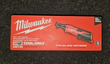 Milwaukee
M12 12V Lithium-Ion Cordless 3/8 in. Ratchet (Tool-Only)