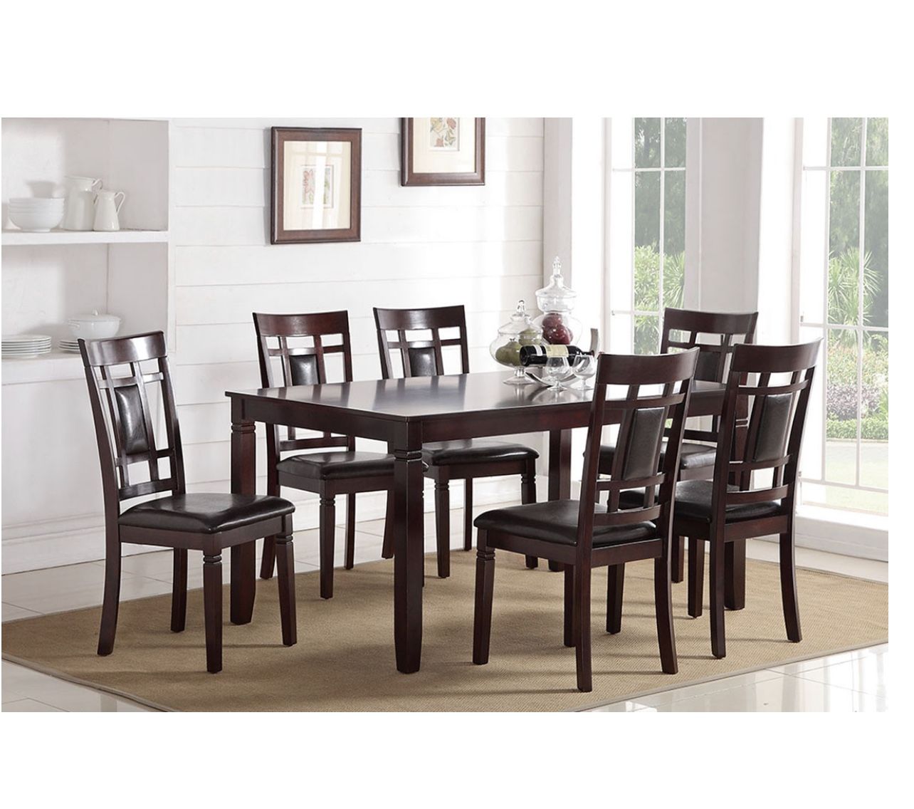 Dinner Table Set 7pc On Sale 60”x 36” X30H