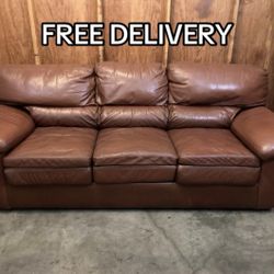 Leather Couch Sofa  - Free Delivery 